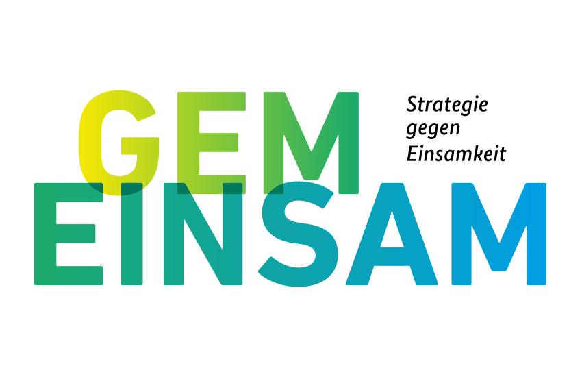 Gemeinsam aus der Einsamkeit Logo Gemeinsam aus der Einsamkeit Logo auf weißem Hintergrund